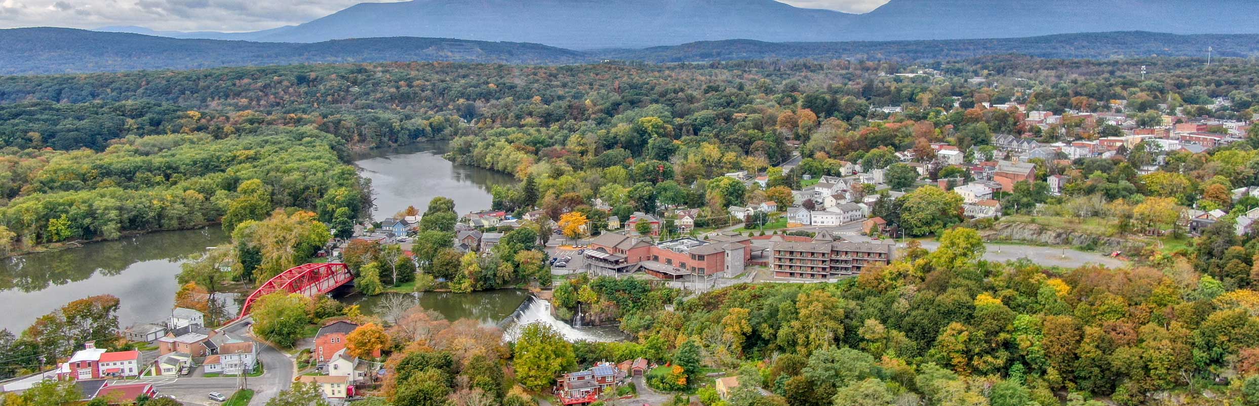Housing Resources Header - village of saugerties as a drone shot